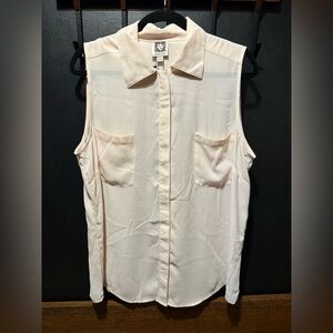 Anne Klein Light Pink Sleeveless Blouse